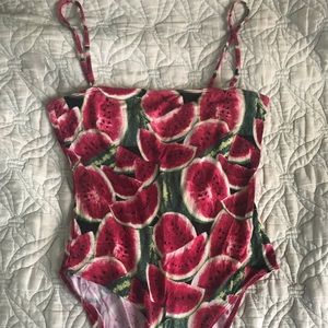 Watermelon print bodysuit from Forever 21